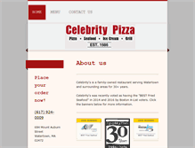 Tablet Screenshot of celebritypizzainc.com